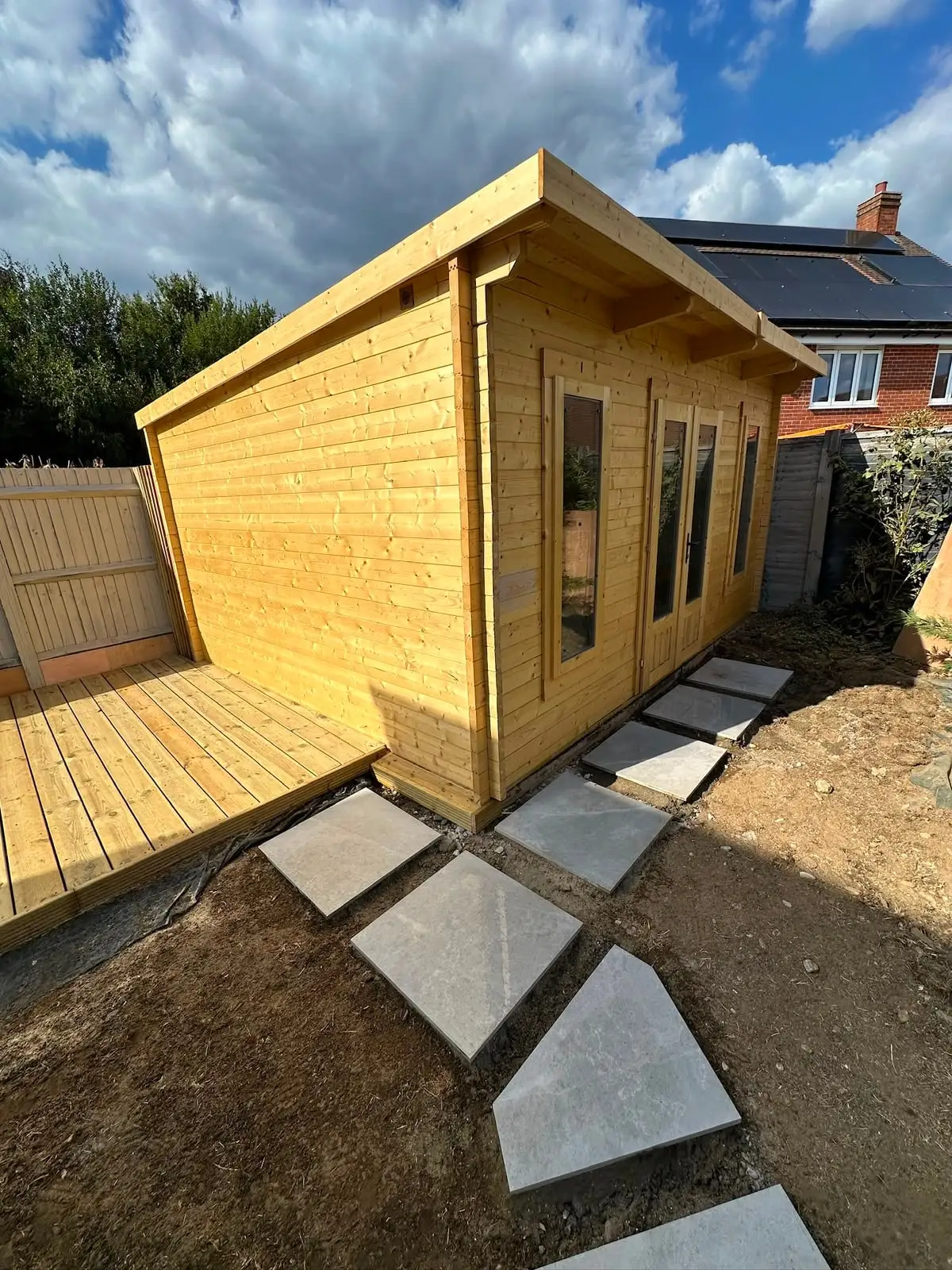 Timber garden room and decking