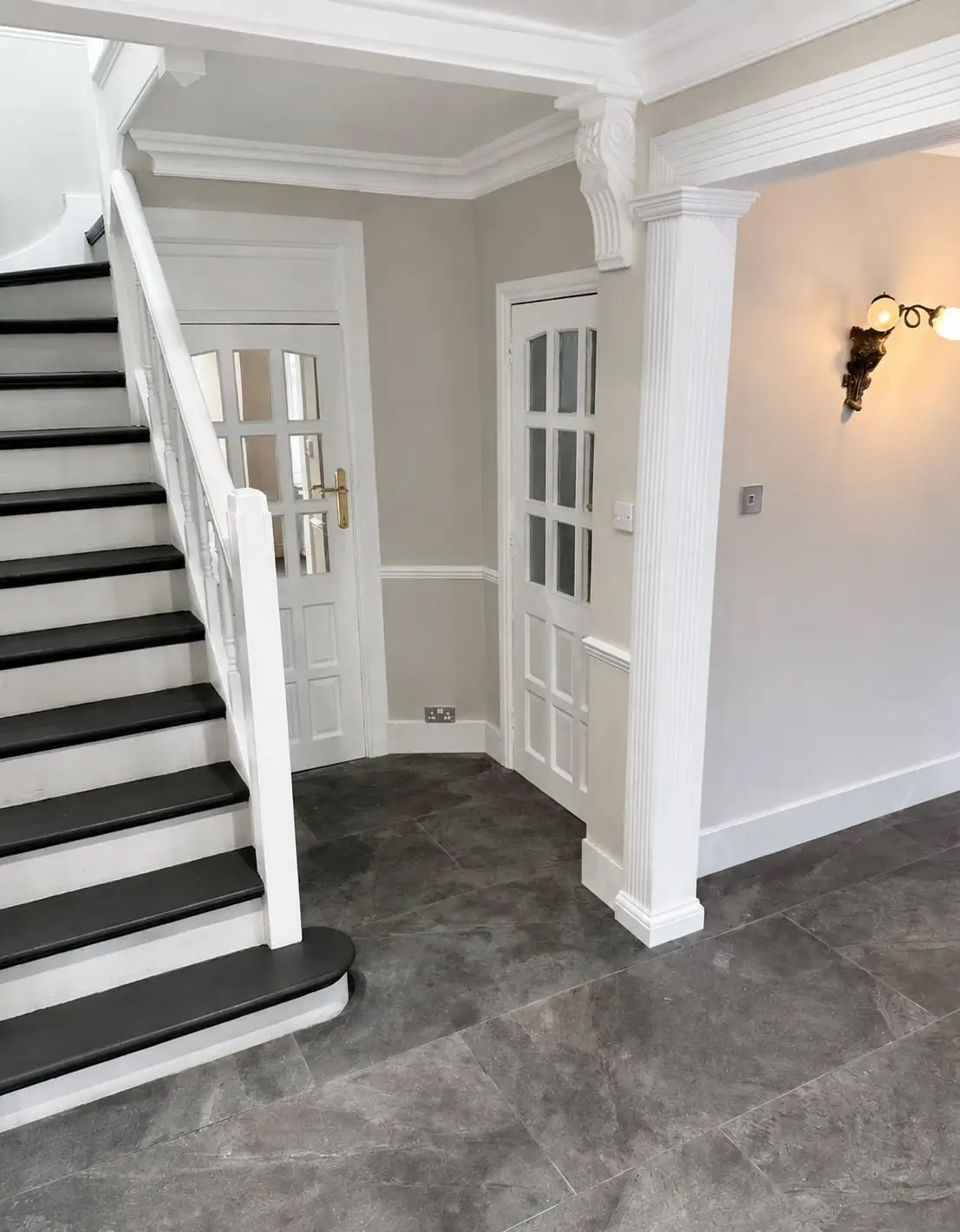 Redecorated staircase and landing
