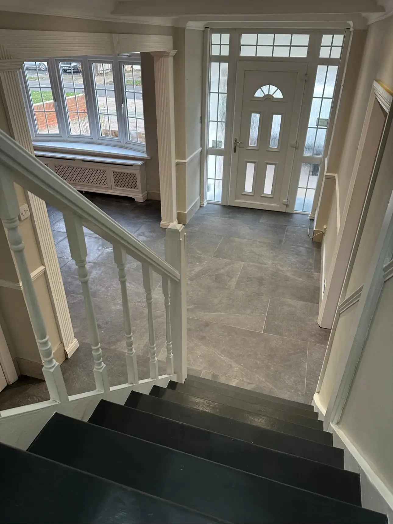 Hallway after water damage refurbishment