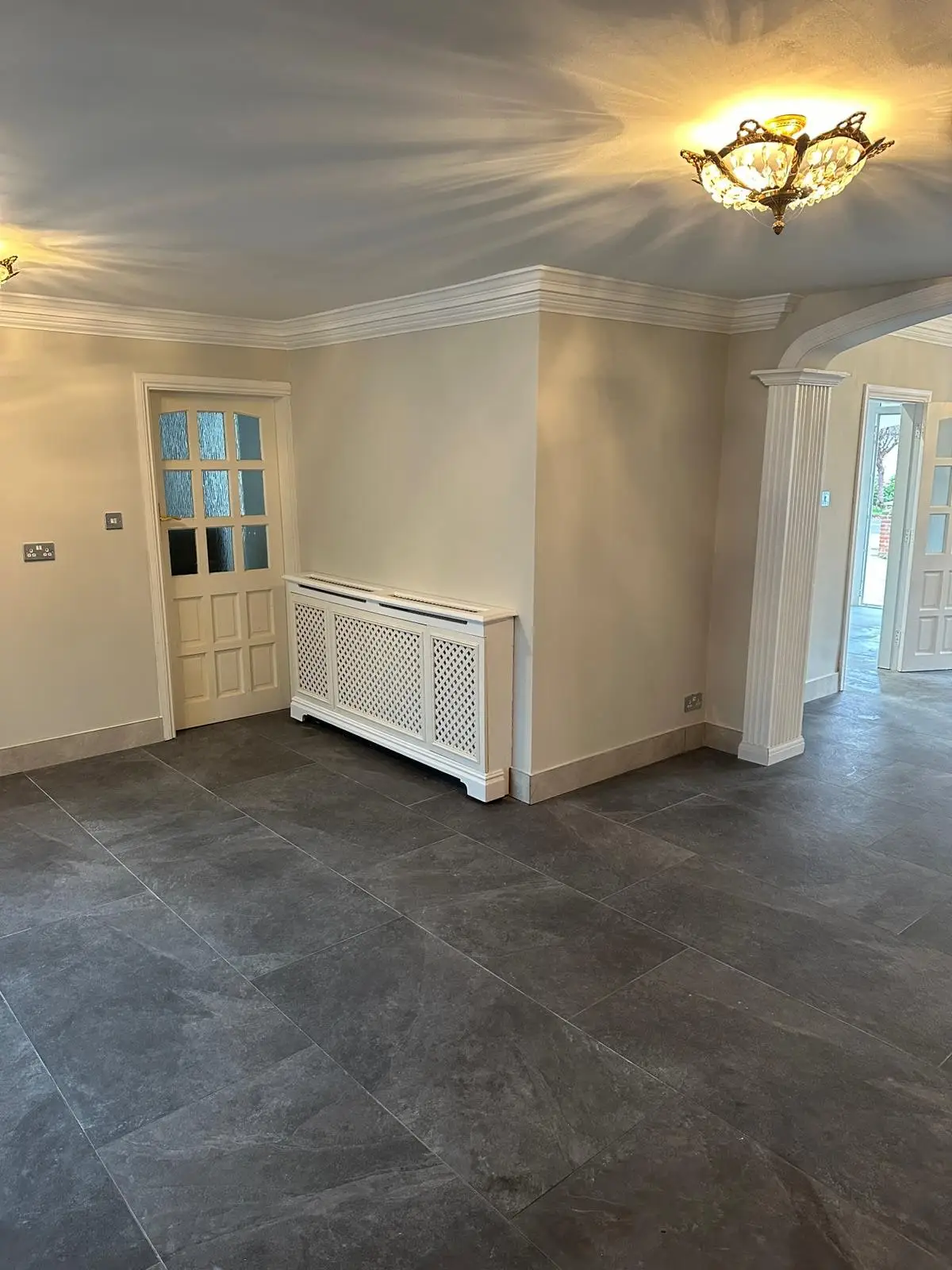 Refurbished reception room
